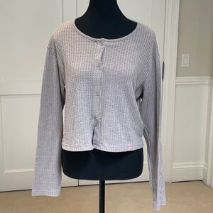 Dazy waffle knit buttoned cardigan🦜